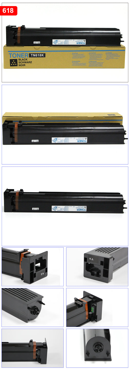 Japan Replacement Toner for Konica Minolta TN-618 (TN618) A0TM132- Black (Japan Toner)
