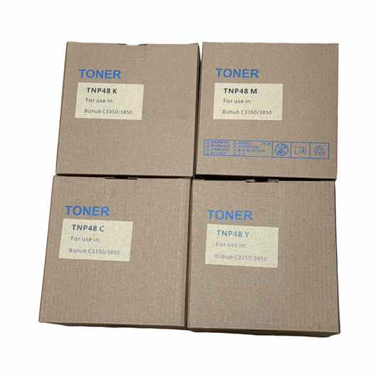 Replacement Japan Toner for Konica Minolta TNP48 Toner Cartridge, CMYK 10K Yield