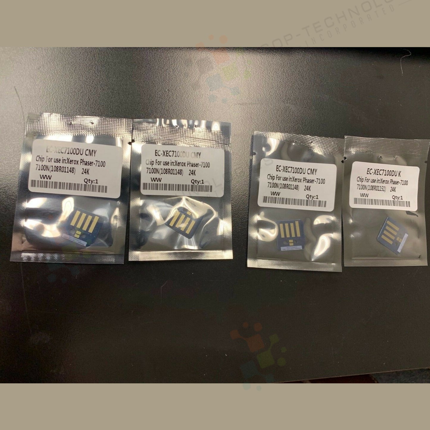 4 Pieces CMYK Imaging Unit Drum Chip for Xerox Phaser 7100 - SOP-TECHNOLOGIES, INC.