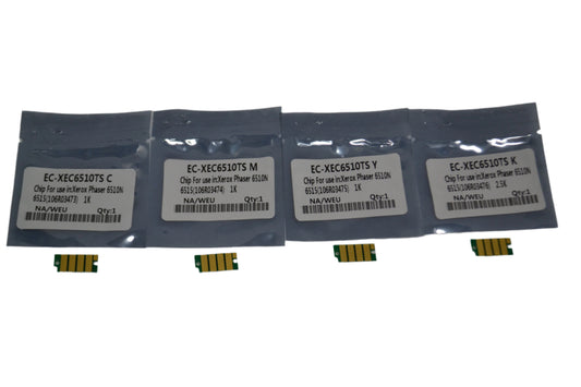 4 x Replacement Toner Refill Chip (CMYK) for Xerox Phaser 6510N 6515 (106R03473-106R03476)