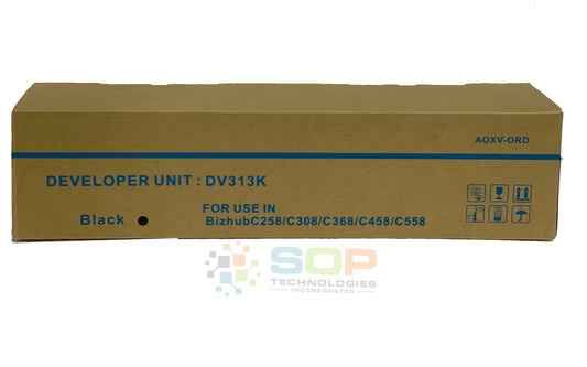 Replacement Konica Minolta A7U403D A7U4-03D DV313K Developer Unit Black non-OEM - SOP-TECHNOLOGIES, INC.