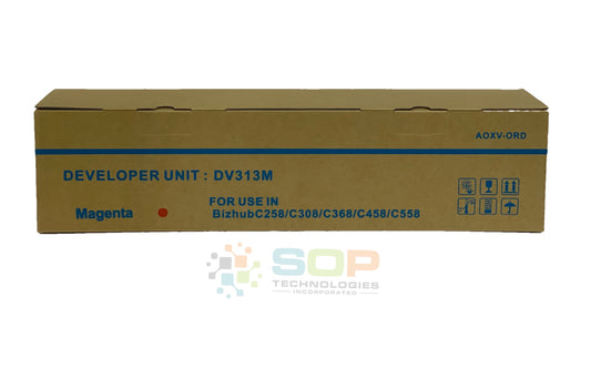 Remanufactured Konica Minolta A7U40ED A7U4-0ED DV313M DV313M Developer Unit Magenta with OEM developer