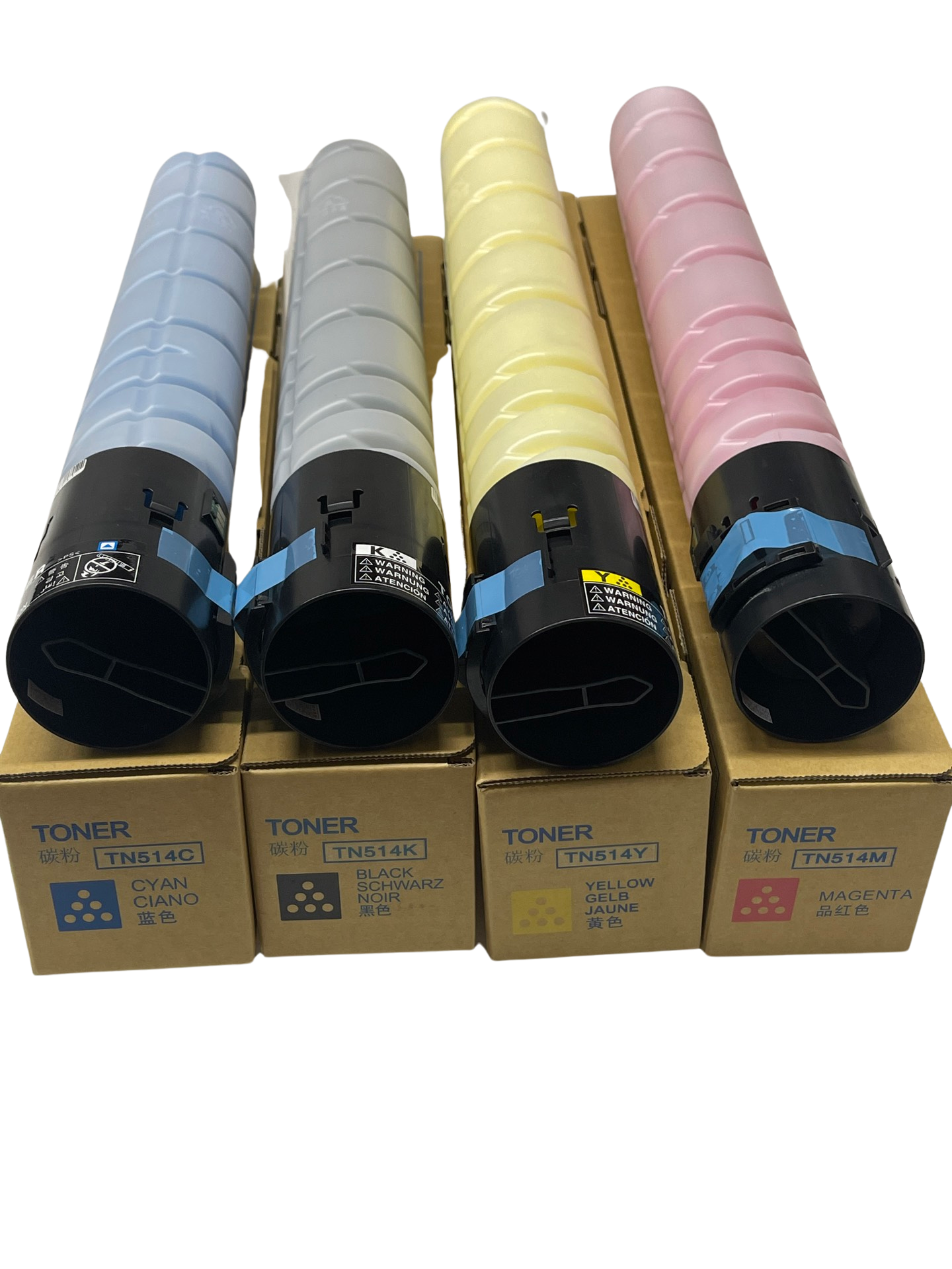 4 Pk Japan Replacement Konica Minolta TN-514 CMYK Toner Cartridge non-OEM A9E8130 - A9E8130 (Japan Toner)