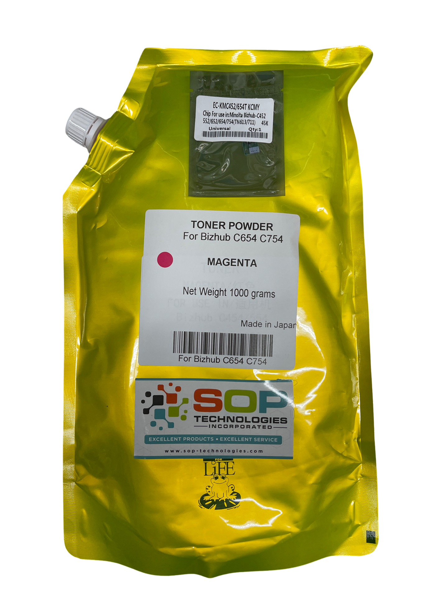 Japan Replacement Toner for Konica Minolta Bizhub C654 C654e C754 C754e - TN711M Toner Powder 1000 Grams MAGENTA (Japan Toner) - SOP-TECHNOLOGIES, INC.