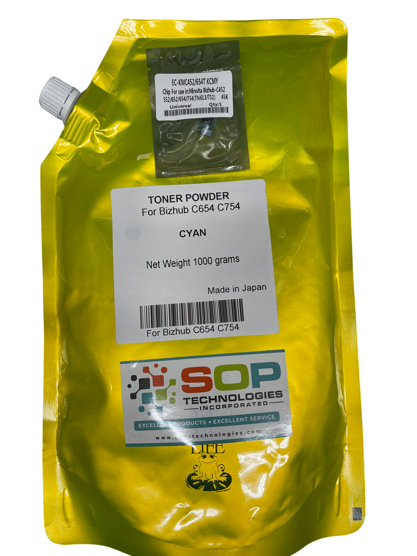 Japan Replacement Toner for Konica Minolta Bizhub C654 C654e C754 C754e - TN711C Toner Powder 1000 Grams CYAN (Japan Toner) - SOP-TECHNOLOGIES, INC.