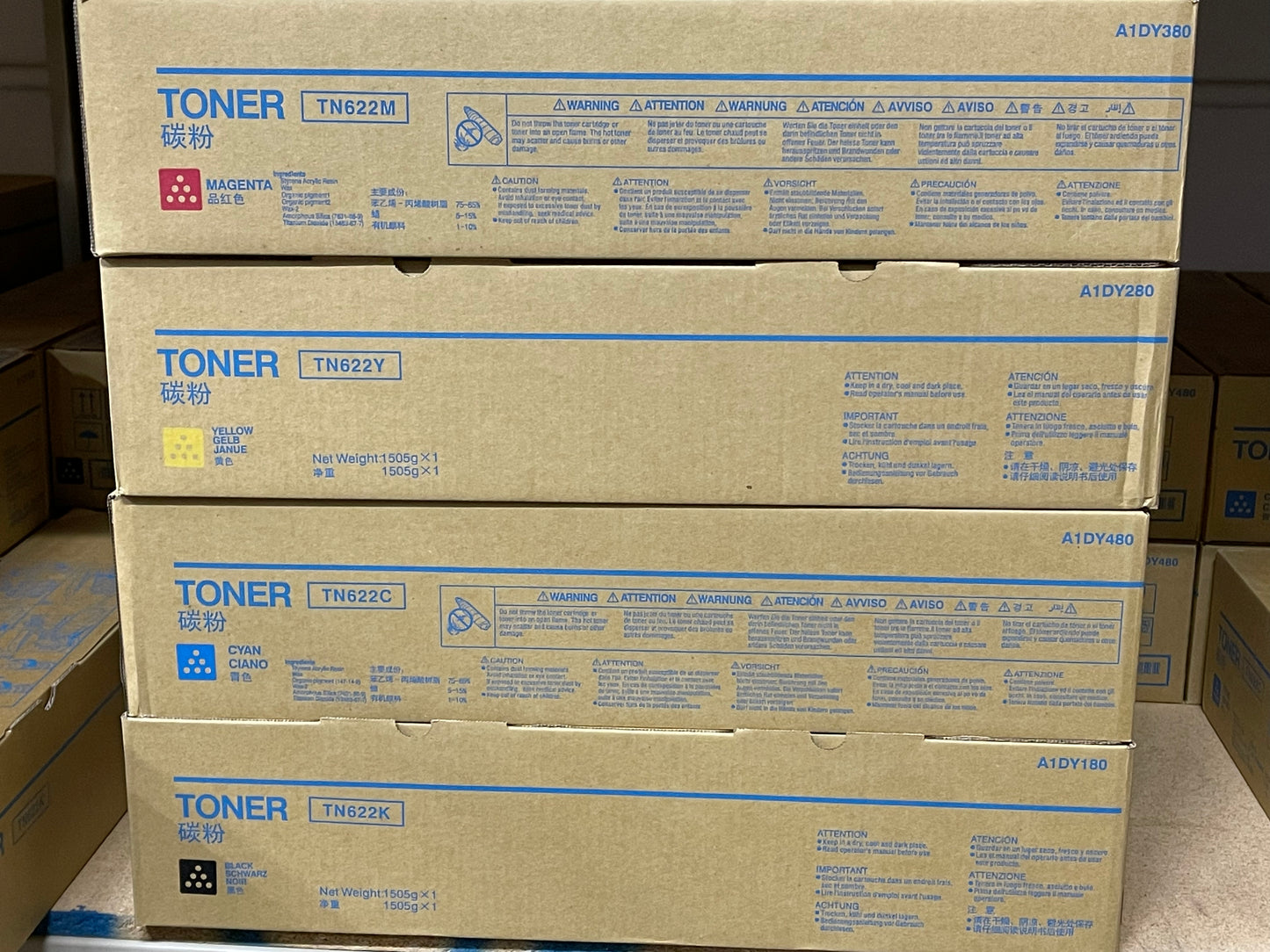 Japan Replacement Toner for Konica Minolta Bizhub Press C1100 TN-622, CMYK non-OEM (Japan Toner)