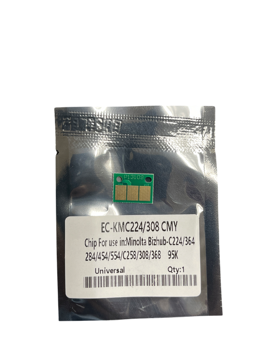1 Replacement CMY Drum CHIP Set Konica Minolta Bizhub C554e C554 C454e C454 C364e C364 C284 C224