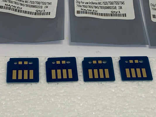 4 Toner Chip for Xerox WorkCentre 7525 7530 7535 7545 7556 006R01513-16 (SOLD) - SOP-TECHNOLOGIES, INC.
