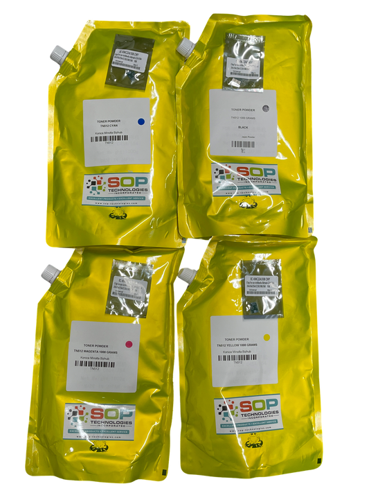 4 Kg Japan Replacement Toner Powder for Konica Minolta Bizhub TN512 CMYK (Japan Toner)