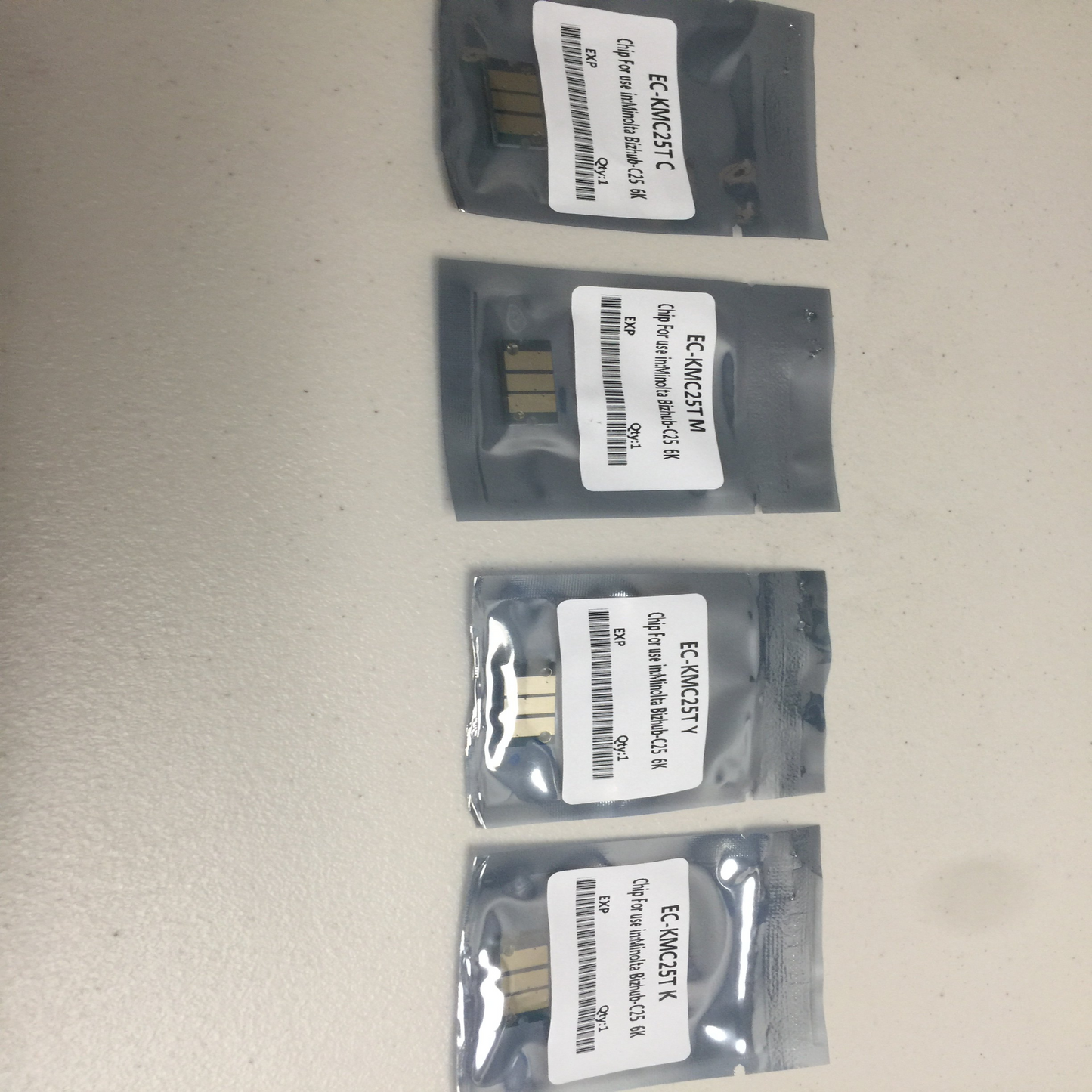4 x Toner Reset Chip Refill for Konica Minolta Bizhub C25 CMYK - SOP-TECHNOLOGIES, INC.