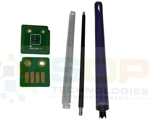 Xerox WorkCentre® 7800 Series 013R00662 CMYK Drum Kit / Drum Cylinder + PCR + Blades + Reset Chip