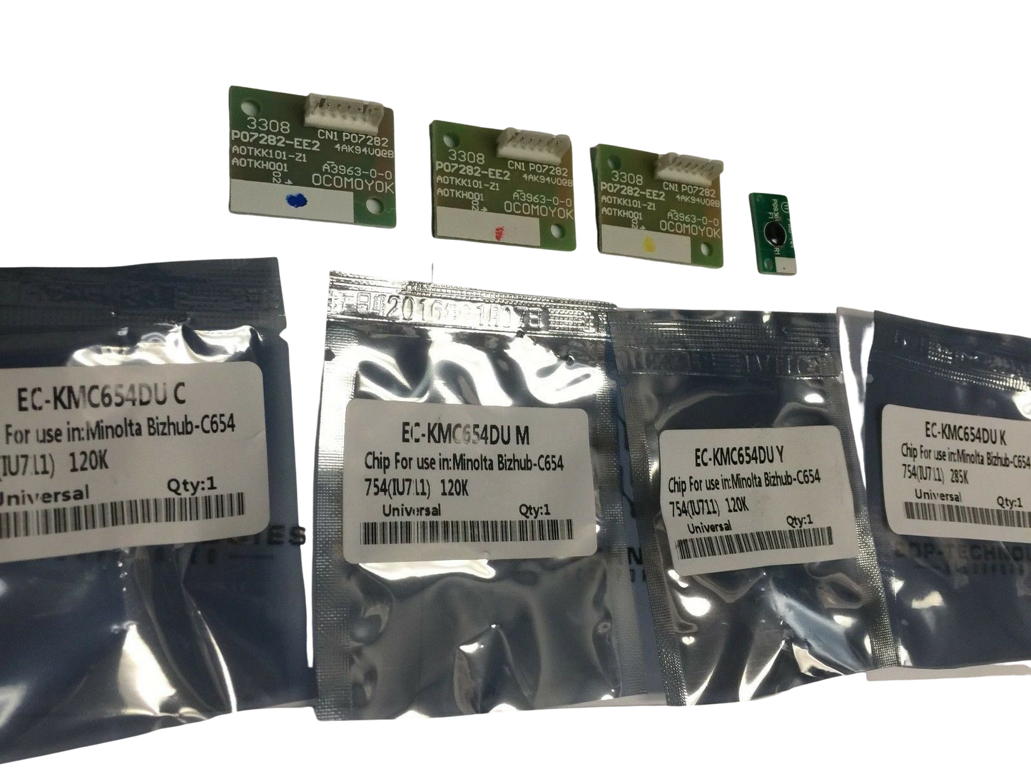 4x Drum Unit Chip Konica Minolta Bizhub C654 C654e C754 C754e DR-711 RESET DRUM