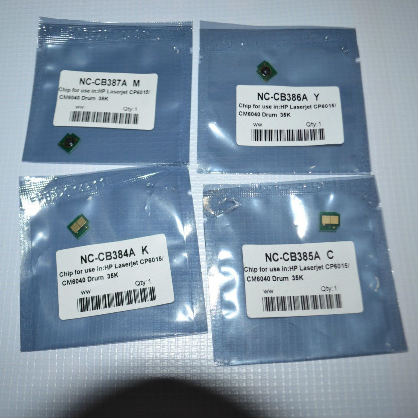 4 Pack HP LASERJET CM6040,CM6040F,CM6030, CM6030F,CP6015DE,CP6015 DRUM CHIP 35K - SOP-TECHNOLOGIES, INC.
