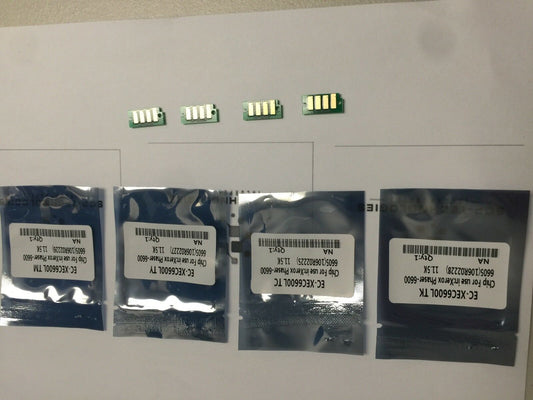 4 Replacement HY Toner Chips for Xerox Phaser 6600 WorkCentre 6605 106R02225 -106R02228 (SOLD)