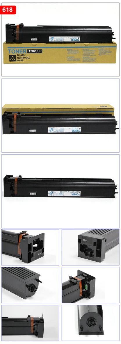 Compatible Konica Minolta TN-618 (TN618) Toner Cartridge, A0TM132- Black