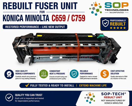 Rebuilt Fuser unit for Konica Minolta Bizhub C659 C759