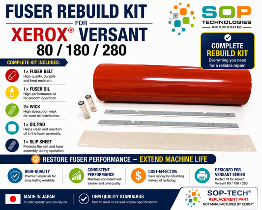 Replacement  Fuser Rebuild kit  For Xerox Versant 80 180  High Quality  Japan material (Belt)