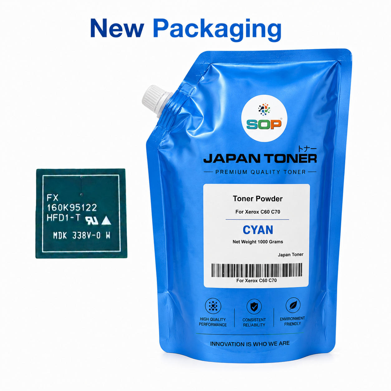 Japan Replacement Toner for Xerox C60 C70 TONER POWDER, Refill+Chip 1KG/bag (Japan Toner)