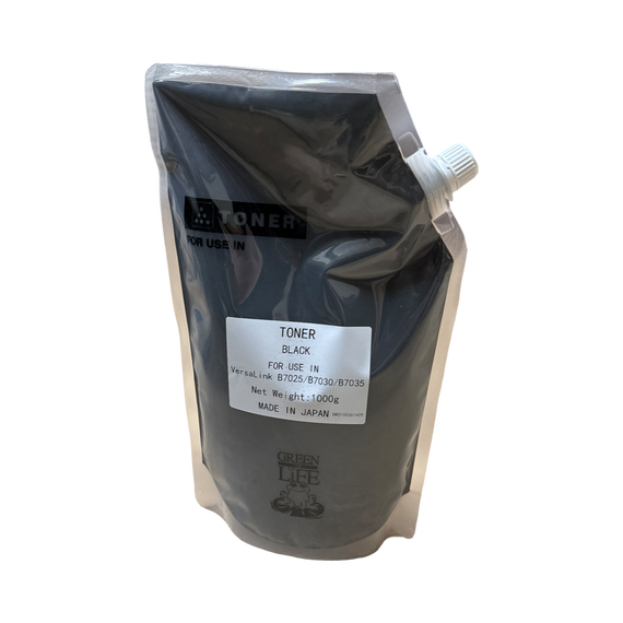 Japan Replacement Toner for Xerox VersaLink B7025/B7030/B7035 Black Powder (106R03393) SOLD Version 1 Kilo Bag + 2 Chips (Japan Toner)