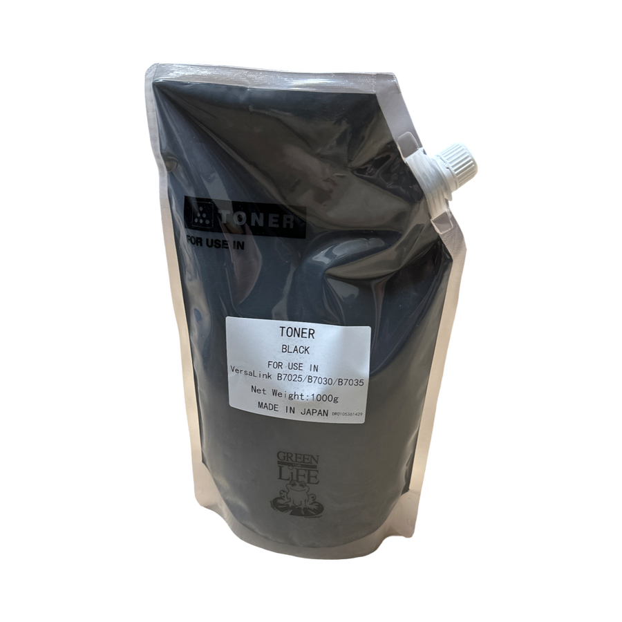 Japan Replacement Toner for Xerox VersaLink B7025/B7030/B7035 Black Powder (106R03393) SOLD Version 1 Kilo Bag + 2 Chips (Japan Toner)