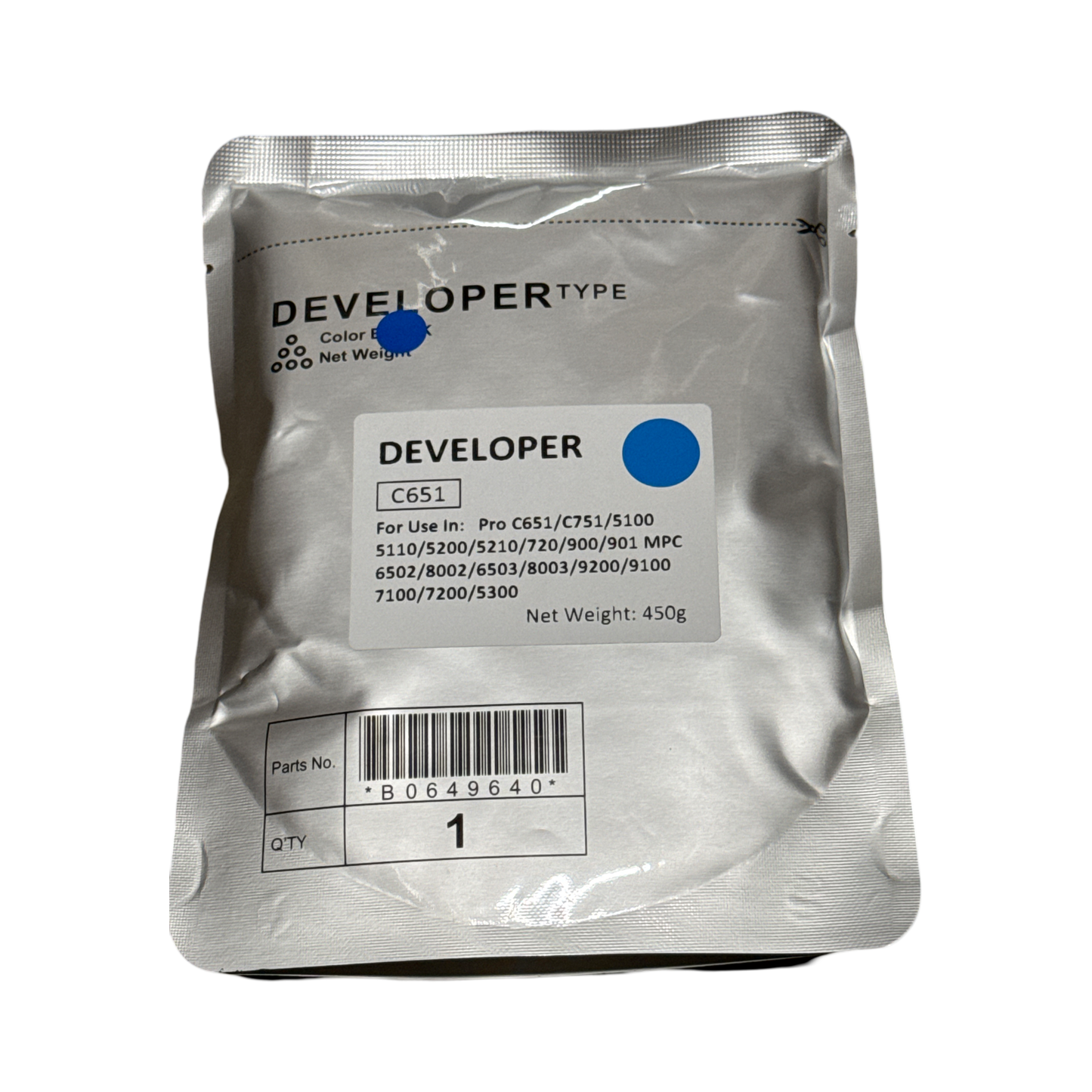 Developer for Ricoh Pro C5200 C5300 450 grams (OEM Developer Repackaged)