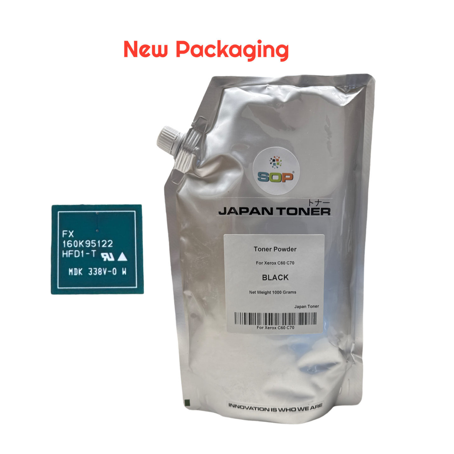 Japan Replacement Toner for Xerox C60 C70 TONER POWDER, Refill+Chip 1KG/bag (Japan Toner)