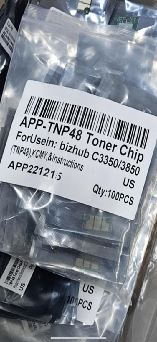 Replacement Konica Minolta Bizhub 3350 3850 Toner chip TNP48/TNP-48