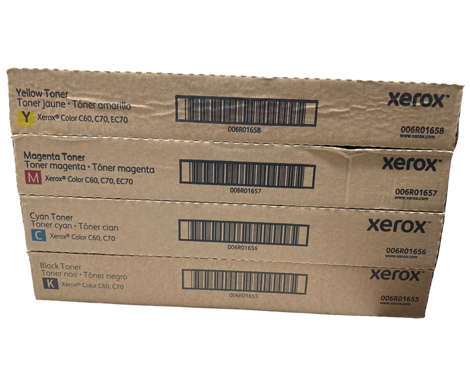 Genuine Xerox Toner Cartridge (OEM 006R01655, 006R01656, 006R01657, 006R01658 ) Xerox® Color C60, C70 EC70 - SOP-TECHNOLOGIES, INC.