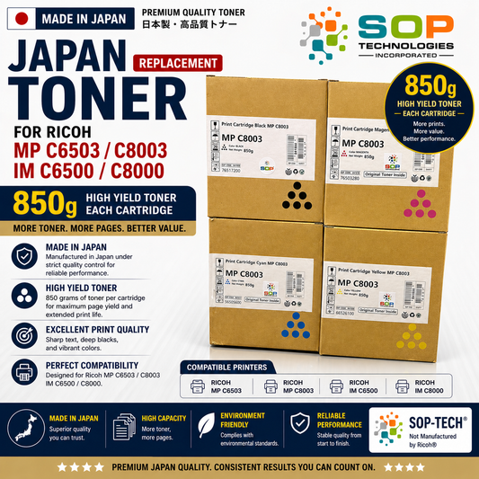 Japan Replacement Toner for Ricoh MPC 8003 MPC6503 Toner cartridge (Japan Powder)