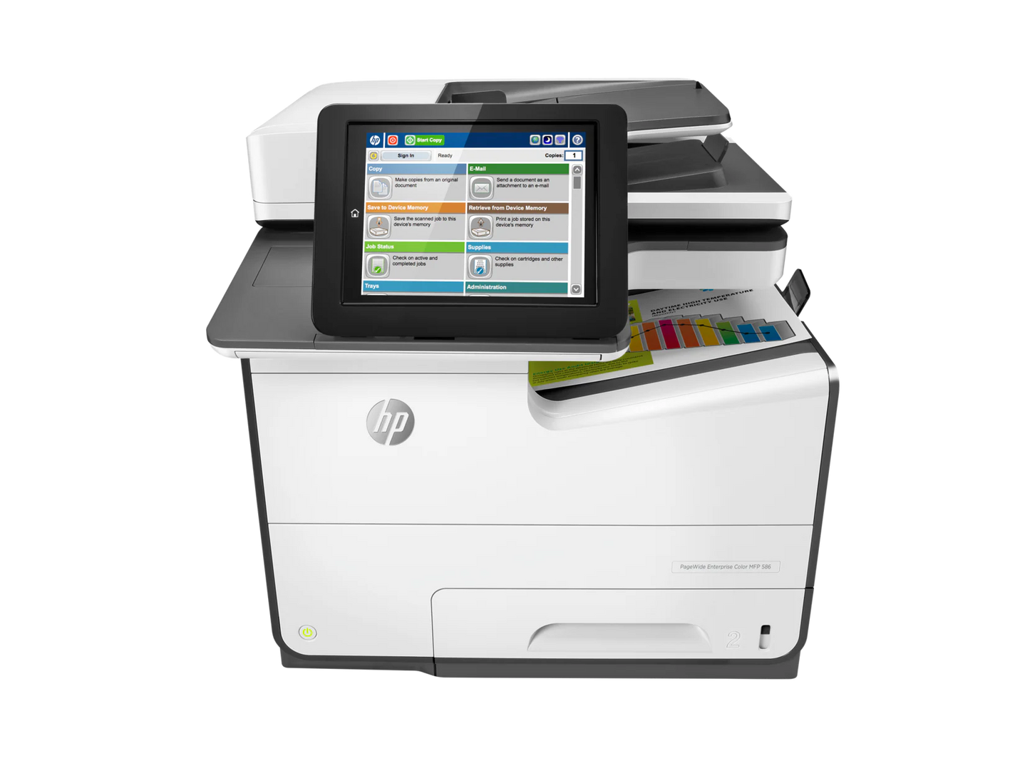 HP PAGEWIDE COLOR MFP 586DN (Meter and prices depending on availability) Off Lease Printer