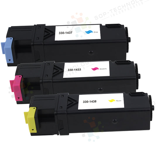 3 Pack Compatible Toner Cartridge for Dell 2130cn - SOP-TECHNOLOGIES, INC.