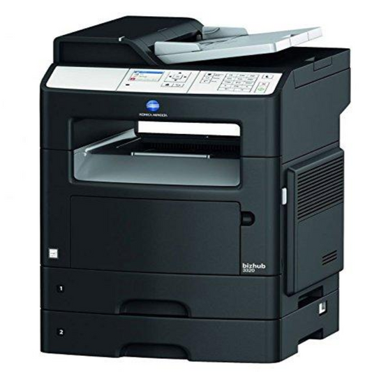 OEM KONICA MINOLTA BIZHUB 3320 (A6WP011) 35 PPM MONOCHROME, PRINTER, PRINT, COPY, SCAN, FAX, STARTER TONER, K=2.5K YIELD - SOP-TECHNOLOGIES, INC.