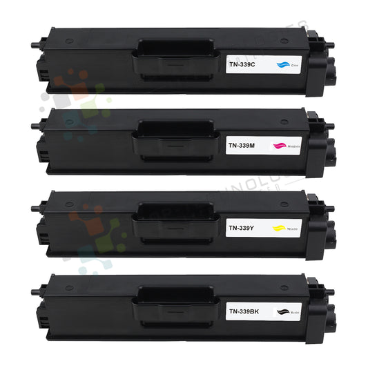 4 Pack Toner Cartridge Set for Brother TN-339 (CMYK) - SOP-TECHNOLOGIES, INC.