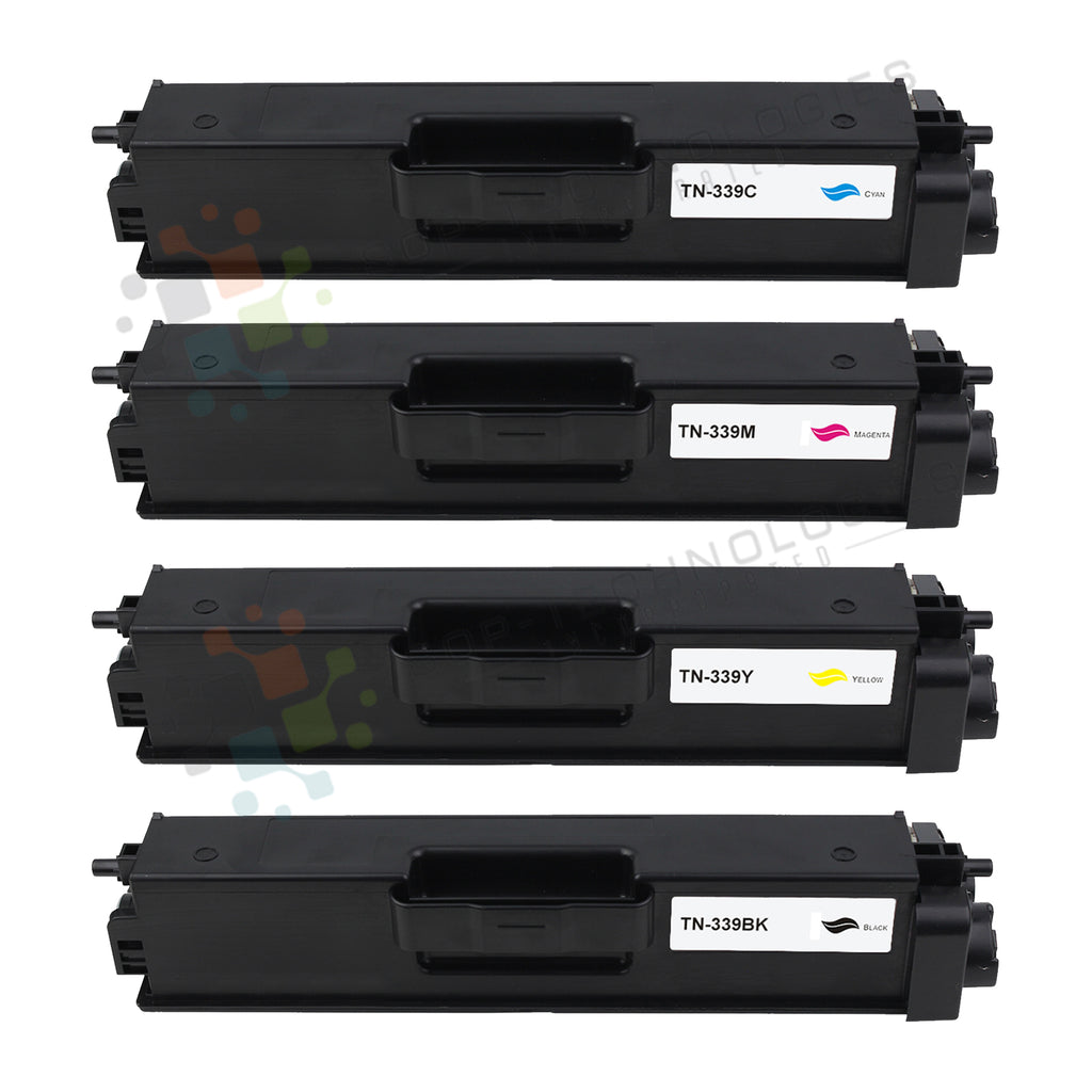 4 Pack Toner Cartridge Set for Brother TN-339 (CMYK) - SOP-TECHNOLOGIES, INC.