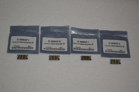 4 x Replacement Toner Chip Refill (CMYK) for Konica Minolta Bizhub 8650