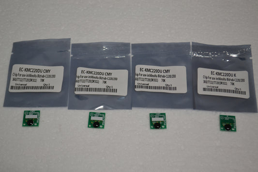 4 x Drum Reset Chip(CMYK) for Konica Minolta Bizhub C220 280 360 7722 7728 (DR311)