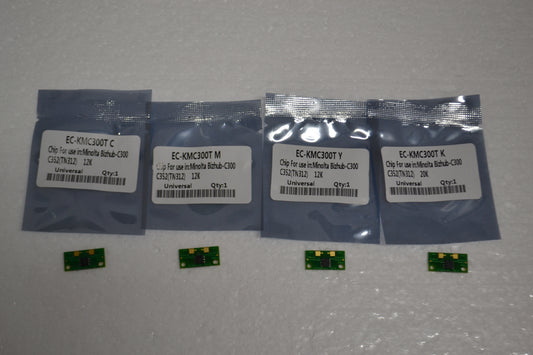 4 x Toner Chip Reset (CMYK) Konica Minolta Bizhub C300 C352 (TN312)