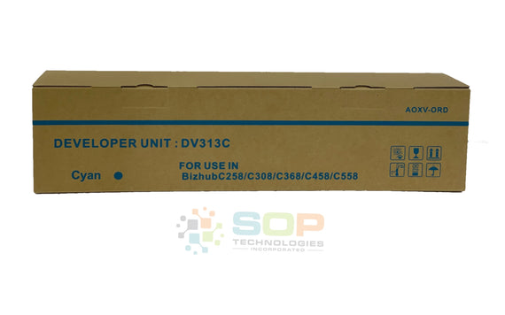 Replacement Konica Minolta A7U40KD A7U4-0KD DV313C Developer Unit Cyan non-OEM