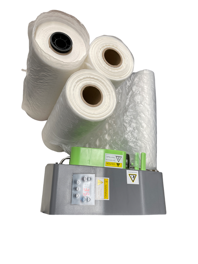Air Bubble Cushion Making Machine Air Pillow inflator Air Cushion Machine and Film + 3 Rolls