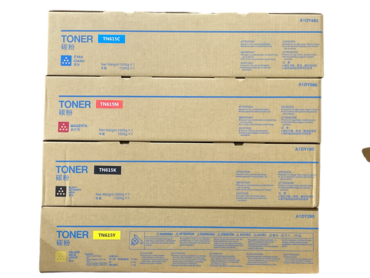 Japan Replacement  Toner for Konica Minolta Bizhub Press C8000 TN-615 Complete Set (CMYK) non-OEM (Japan Toner)