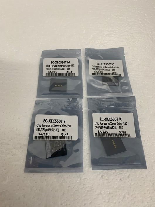 4x Toner Reset Chip for Xerox Color 550 ,560 ,570 (006R01529-006R01532) Europe Version - SOP-TECHNOLOGIES, INC.
