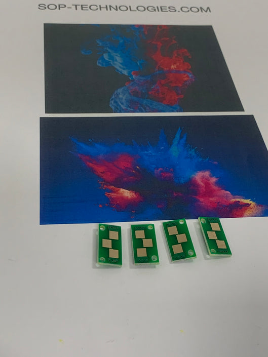 4 Toner Chip Refill for Konica Minolta Bizhub C654, C654e, C754, C754e (TN711) - SOP-TECHNOLOGIES, INC.