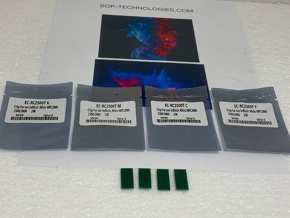 4 x Toner Reset Chip for Ricoh Aficio MPC2000, MPC2500, MPC3000 Printer Refill - SOP-TECHNOLOGIES, INC.