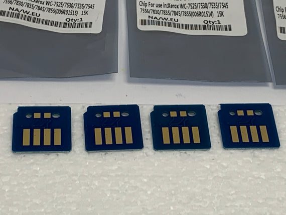 4 Toner Chip for Xerox WorkCentre 7525 7530 7535 7545 7556 006R01513-16 (SOLD) - SOP-TECHNOLOGIES, INC.