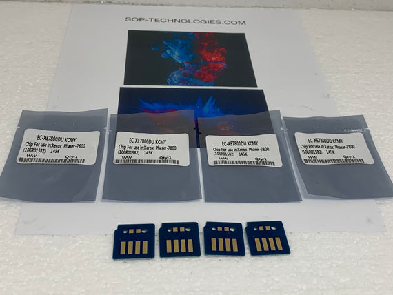 4 x Drum Reset Chips for Xerox Phaser 7800 7800DN 7800DX 7800GX 106R01582 - SOP-TECHNOLOGIES, INC.