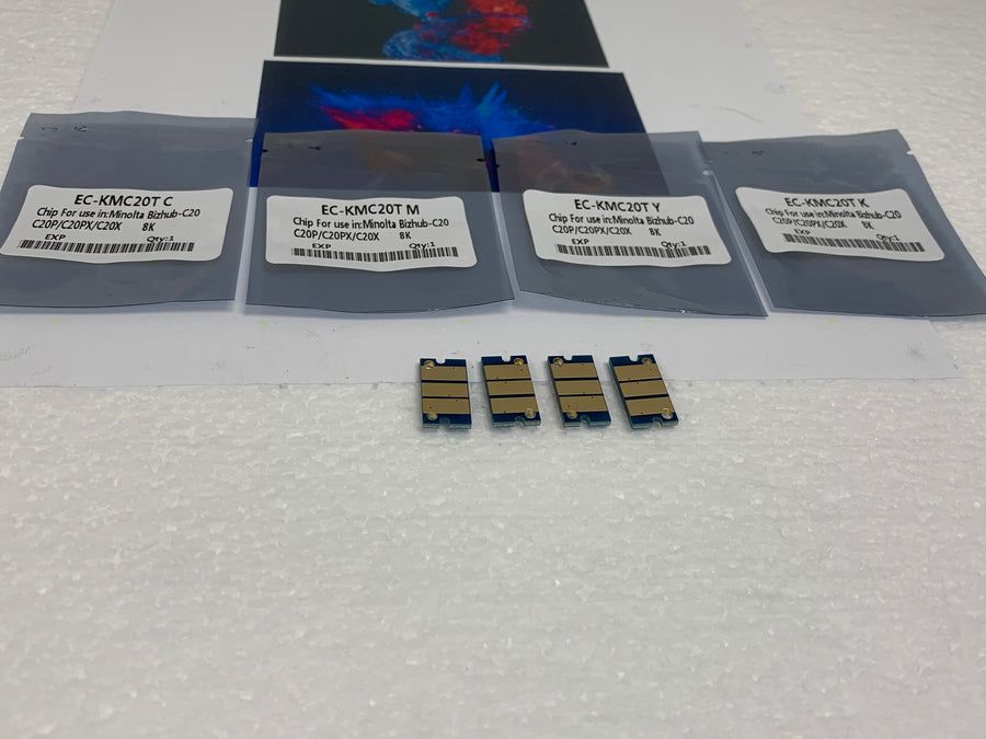 4 Toner Chip Refill for Konica Minolta Bizhub C20 C20P C20PX TN318 USA Seller - SOP-TECHNOLOGIES, INC.
