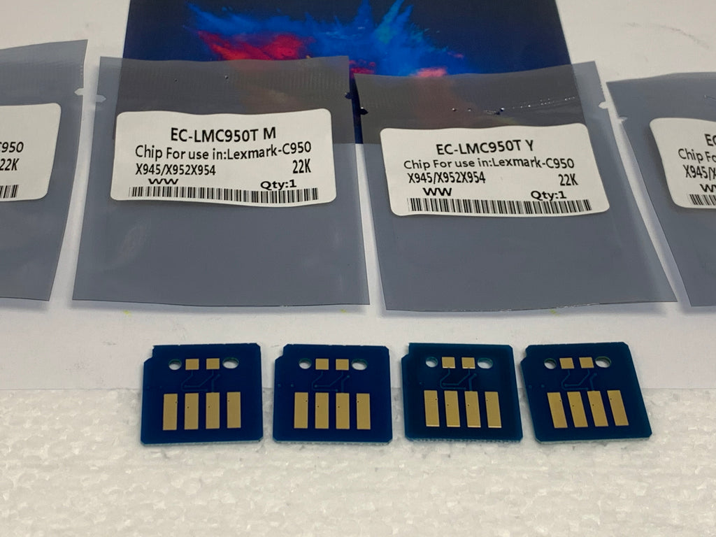 4 Toner Chip Lexmark-C950 for X945 X952 X954 - SOP-TECHNOLOGIES, INC.