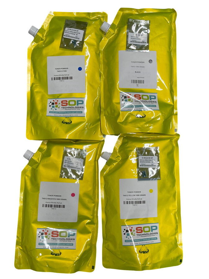 4 Kg Japan Replacement Toner Powder for Konica Minolta Bizhub TN512  CMYK (Japan Toner)
