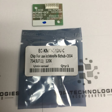 1 Drum Chip Konica Minolta Bizhub C654 C654e C754 C754e DR-711 RESET DRUM CHIP CYAN - SOP-TECHNOLOGIES, INC.