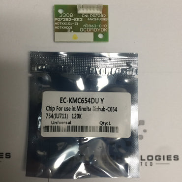 1 Drum Chip Konica Minolta Bizhub C654 C654e C754 C754e DR-711 RESET DRUM CHIP YELLOW - SOP-TECHNOLOGIES, INC.